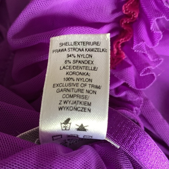 Vintage Y2K La Senza Sheer Purple Ruffle Camisole Tank Top - Picture 8 of 8